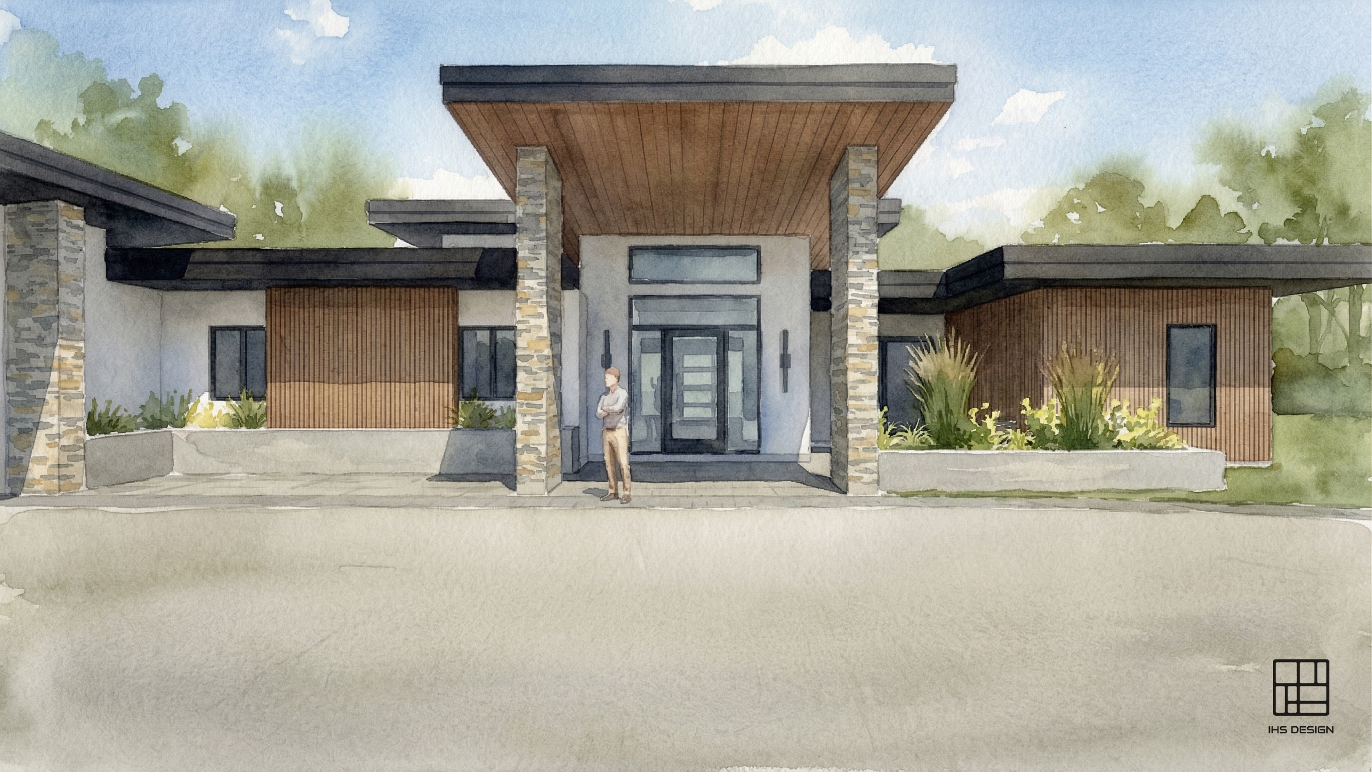 Entry rendering for Monck Park Residence